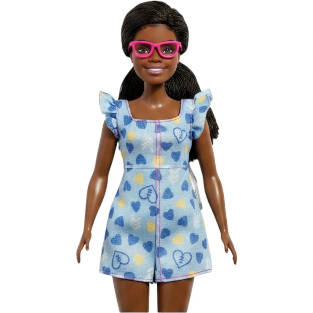 Barbie Fashionistas Doll 229 Down Syndrome NDSS Black Braided Hair Pink Glasses